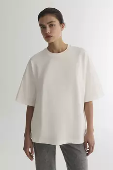 Футболка оверсайз молочного цвета