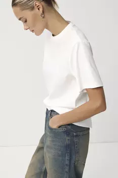 Футболка relaxed vibe молочного цвета