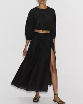 Юбка миди черного цвета