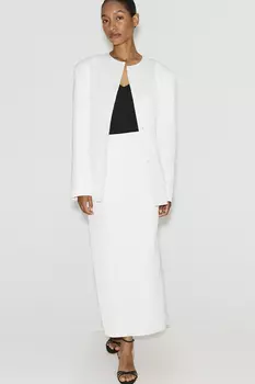 Юбка миди молочного цвета