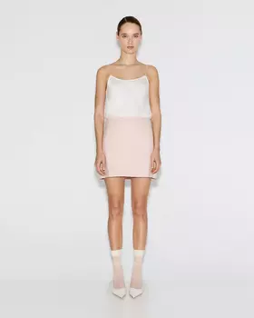 Юбка мини пудрового цвета