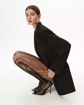 Колготки ажурные черного цвета