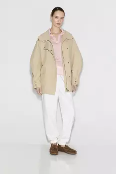 Куртка-парка бежевого цвета