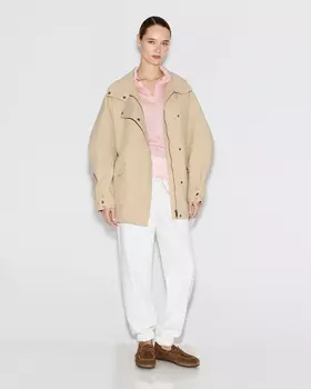 Куртка-парка бежевого цвета