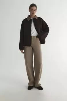 Куртка со стежкой шоколадного цвета