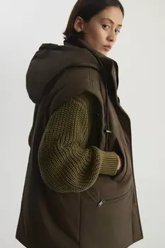 Куртка-трансформер цвета хаки