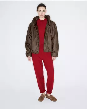 Куртка утепленная коричневого цвета