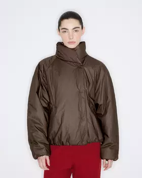 Куртка утепленная коричневого цвета