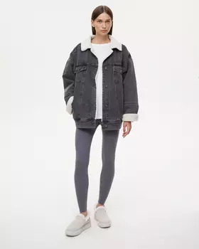 Леггинсы из шерсти серого цвета