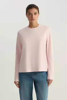 Лонгслив базовый розового цвета