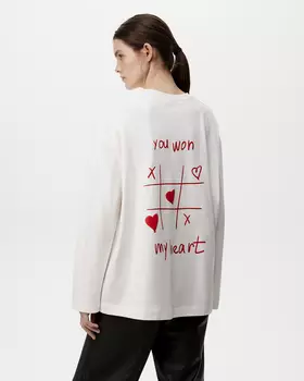 Лонгслив с принтом Крестики