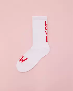 Носки LOVE ME молочного цвета