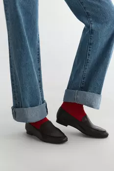 Носки с кашемиром красного цвета