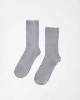 Носки с кашемиром серого цвета