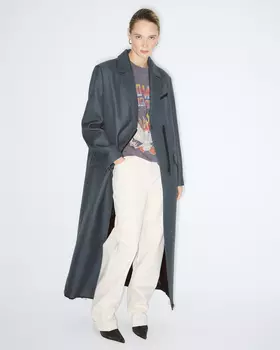 Пальто в стиле гранж темно-серого цвета