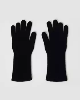 Перчатки из шерсти мериноса черного цвета