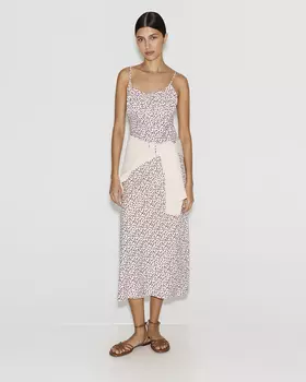 Платье-комбинация белого цвета