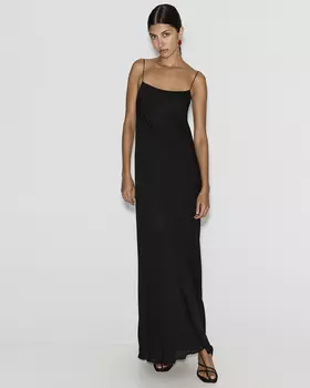 Платье-комбинация черного цвета