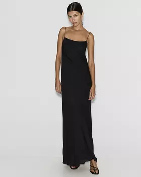 Платье-комбинация черного цвета