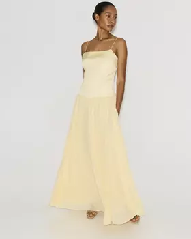 Платье макси желтого цвета