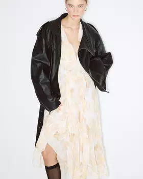 Платье миди с принтом