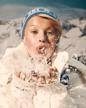 Повязка "Ski Apres" синего цвета