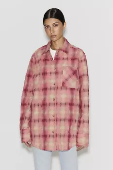Рубашка бохо розового цвета