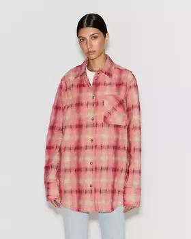 Рубашка бохо розового цвета