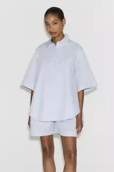 Рубашка из хлопка голубого цвета