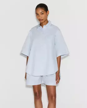 Рубашка из хлопка голубого цвета