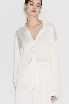 Рубашка из вискозы молочного цвета