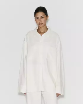 Рубашка изо льна молочного цвета