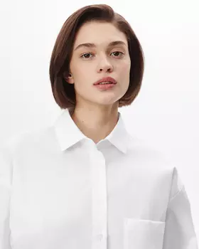 Рубашка оверсайз белого цвета