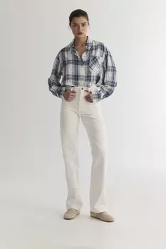 Рубашка в клетку голубого цвета