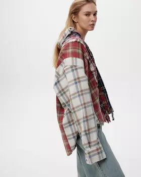 Рубашка в клетку с эффектом варки