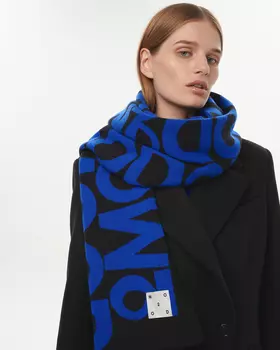Шарф с жаккардом 2MOOD черного цвета
