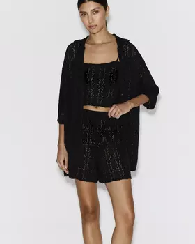 Шорты ажурные черного цвета