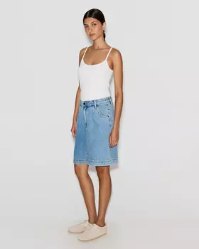 Шорты из денима широкие голубого цвета