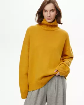 Свитер из 100% кашемира желтого цвета