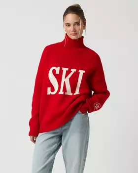 Свитер "Ski Apres" красного цвета