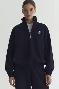 Свитшот с патчем синего цвета