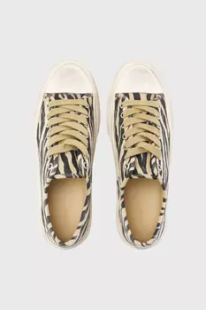 Текстильные кеды бежевого цвета