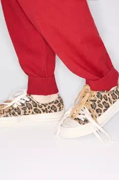 Текстильные кеды с леопардовым принтом