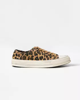 Текстильные кеды с леопардовым принтом