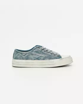 Текстильные кеды синего цвета