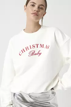 Толстовка Christmas Baby молочного цвета
