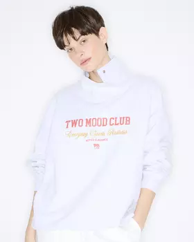 Толстовка с принтом серого цвета