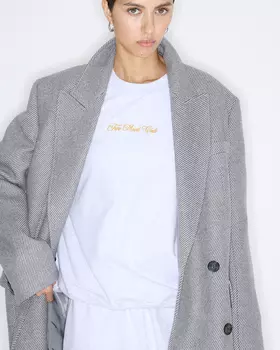 Толстовка с принтом серого цвета