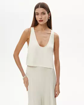 Топ майка кремового цвета
