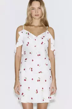 Топ с принтом молочного цвета